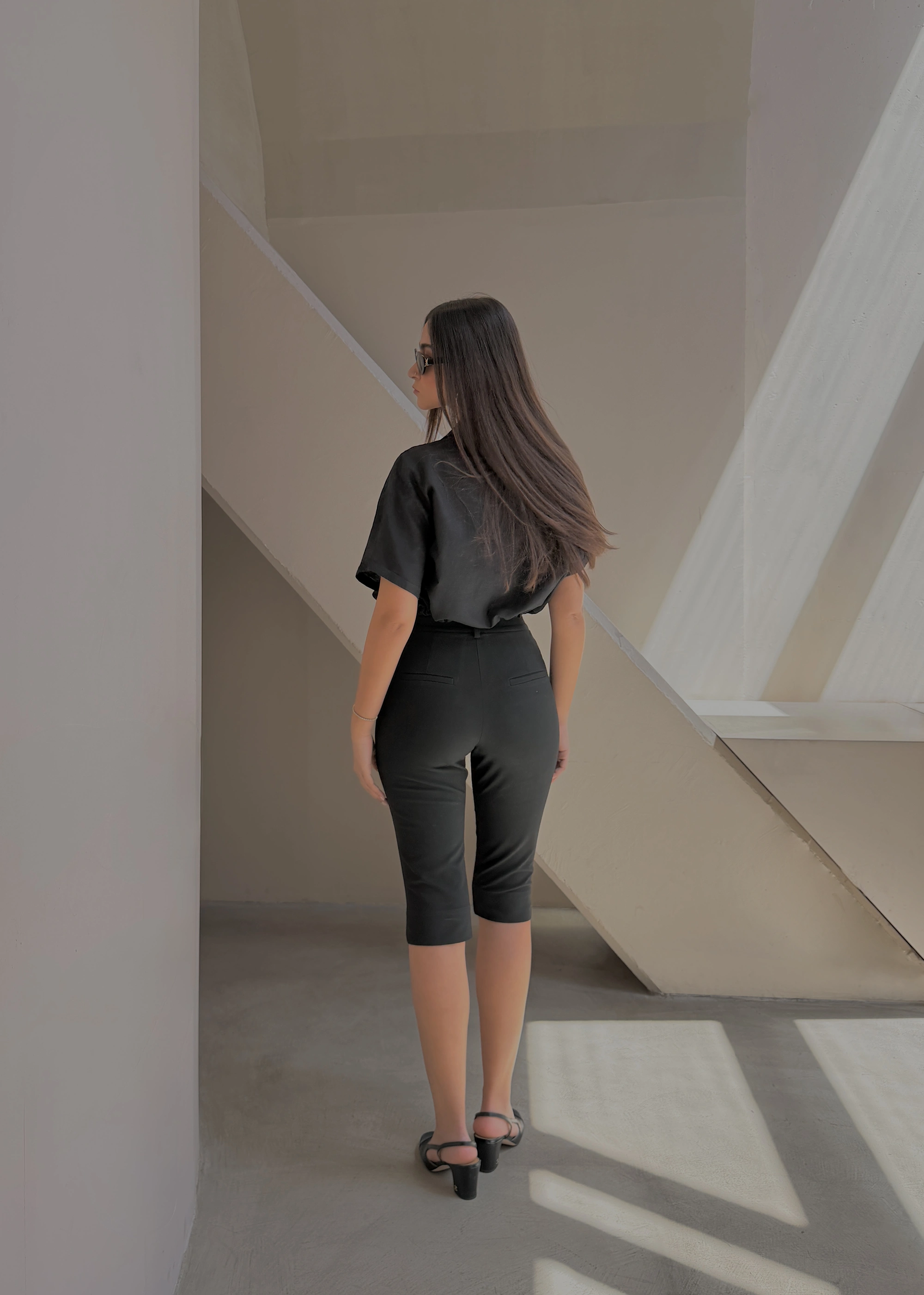 شلوار کاپری مشکی