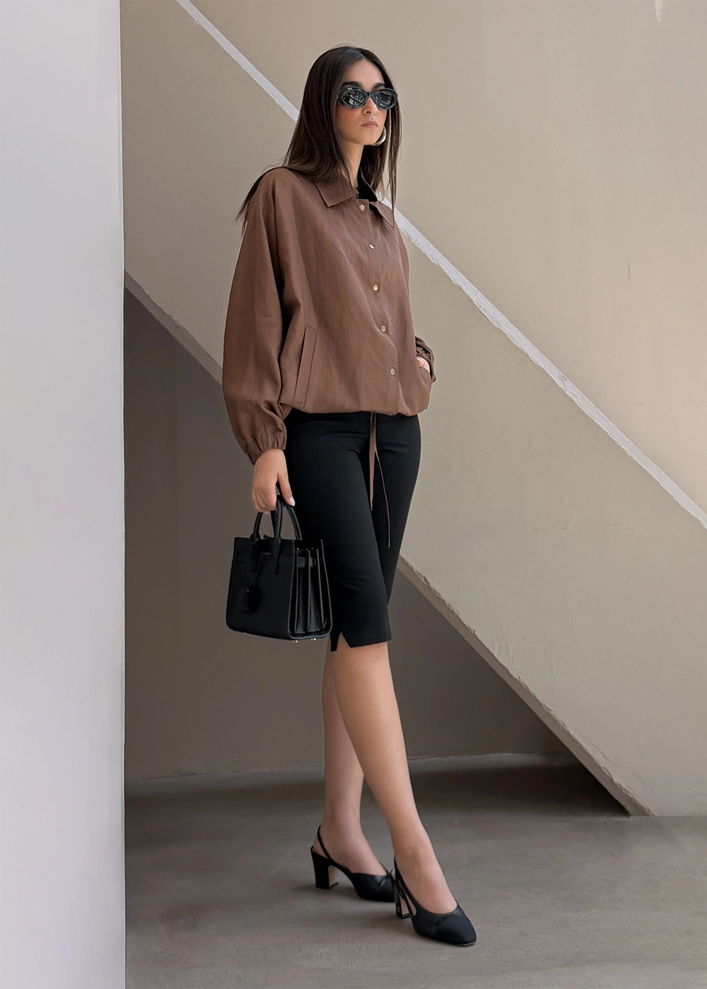 شلوار کاپری مشکی