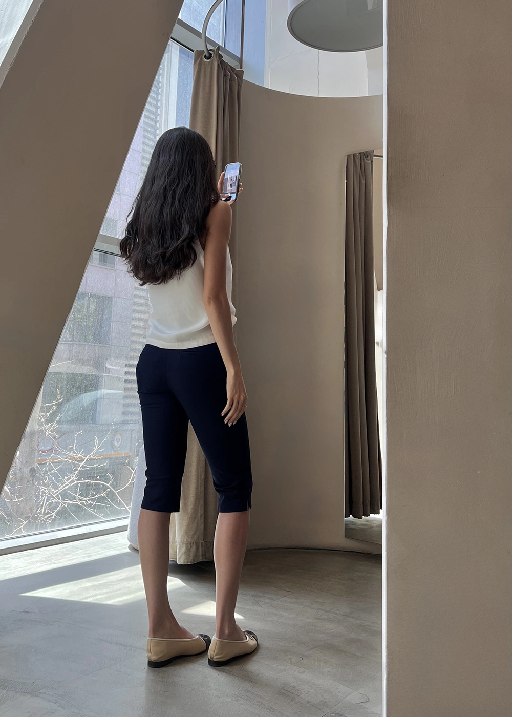 شلوار کاپری سرمه‌ای