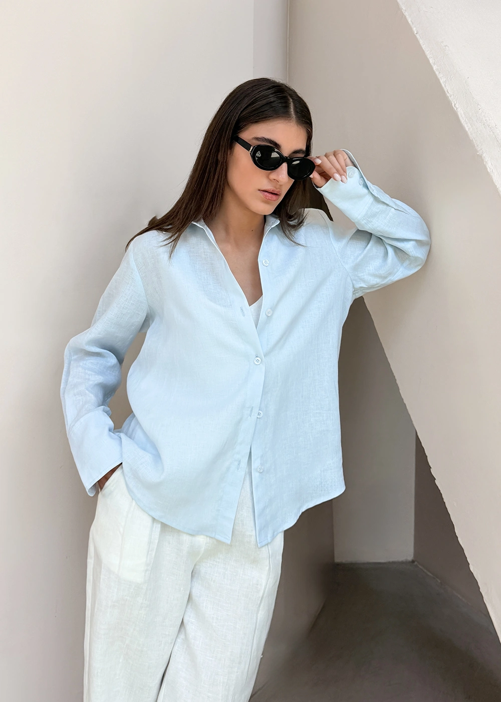 شومیز ریوا آبی